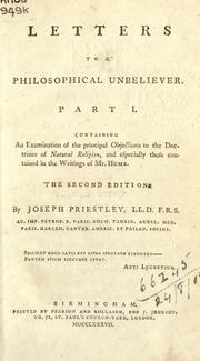 Cover of: Letters to a philosophical unbeliever ...