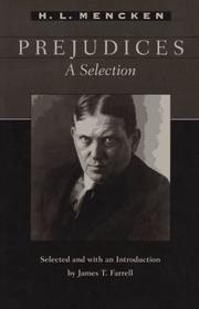 Cover of: Prejudices by H. L. Mencken