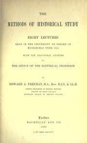 Cover of: The methods of historical study
