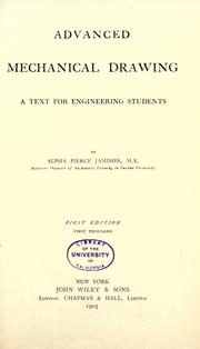 Cover of: Advanced mechanical drawing: a text for engineering students
