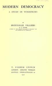 Cover of: Modern democracy by Brougham Villiers