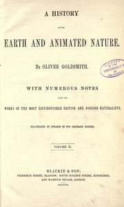 A history of the earth and animated nature by Oliver Goldsmith