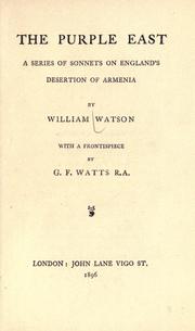 The purple East by Watson, William