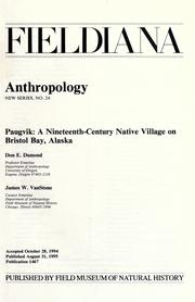 Cover of: Paugvik: a nineteenth-century native village on Bristol Bay, Alaska