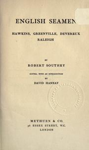 English seamen by Robert Southey
