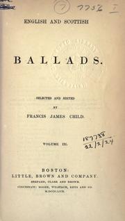 Cover of: English and Scottish ballads.