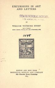 Cover of: Excursions in art and letters by William Wetmore Story