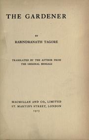 Cover of: The gardener. by Rabindranath Tagore