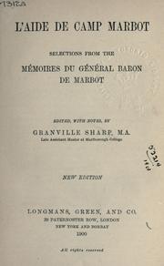 Cover of: aide de camp Marbot: selections from the M©Øemoires du g©Øen©Øeral baron de Marbot