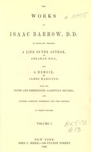Cover of: The works of Isaac Barrow
