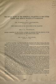 Cover of: The human bones of the Hemenway collection in the United States Army Medical Museum at Washington by Washington Matthews
