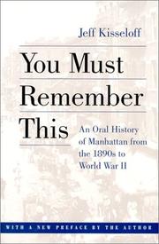Cover of: You must remember this