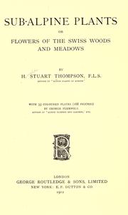 Cover of: Sub-alpine plants by Harold Stuart Thompson