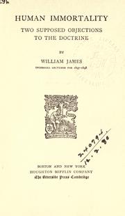 Cover of: Human immortality by William James