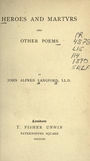 Cover of: Heroes and martyrs and other poems