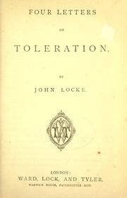 Cover of: Four letters on toleration.