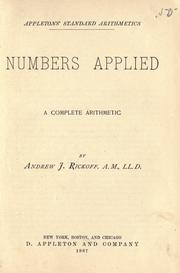 Cover of: Numbers applied