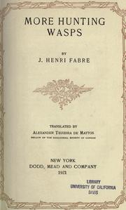 Cover of: More hunting wasps by Jean-Henri Fabre