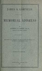 Cover of: James A. Garfield.: Memorial address