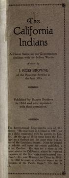 Cover of: The California Indians by J. Ross Browne