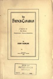 The French-Canadian by Byron Nicholson