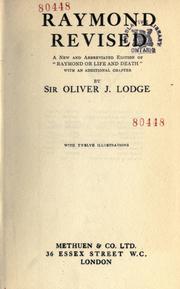 Cover of: Raymond revised by Oliver Lodge