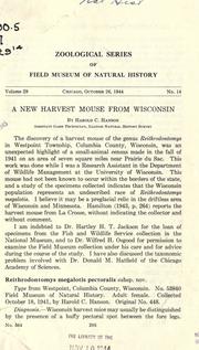 Cover of: A new harvest mouse from Wisconsin