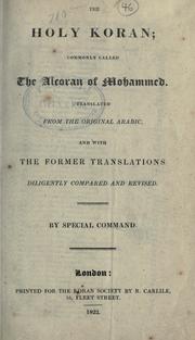Cover of: The holy Koran