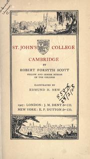 Cover of: St. John's College, Cambridge by Robert Forsyth Scott