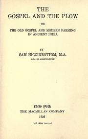 The gospel and the plow by Sam Higginbottom