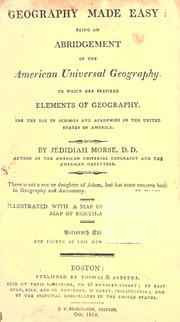 Cover of: Geography made easy by Jedidiah Morse