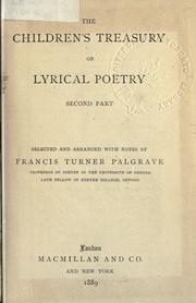 Cover of: The Children's Treasury of lyrical poetry by Francis Turner Palgrave