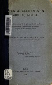 Cover of: French elements in Middle English by Frederick Henry Sykes