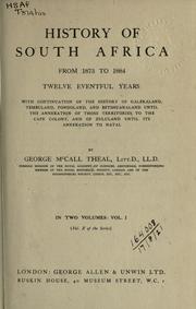 Cover of: History of South Africa from 1795 to 1846.