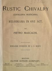 Cavalleria rusticana by Pietro Mascagni
