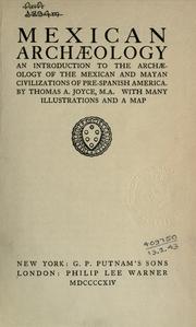 Cover of: Mexican archaeology by Thomas Athol Joyce