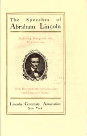 Cover of: The speeches of Abraham Lincoln by Abraham Lincoln