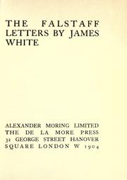 Cover of: The Falstaff letters by White, James