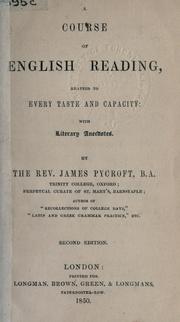 Cover of: A course of English reading by James Pycroft