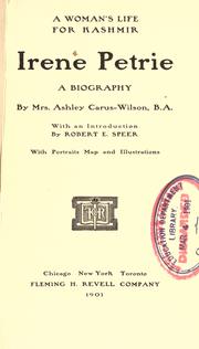 Cover of: A woman's life for Kashmir by Carus-Wilson, Ashley Mrs.