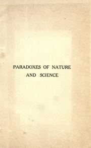 Cover of: Paradoxes of nature and science