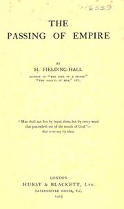 Cover of: The passing of empire. by H. Fielding