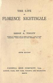 Cover of: Life of Florence Nightingale by Sarah A. Southall Tooley