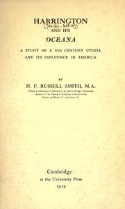 Cover of: Harrington and his Oceana by Hugh Francis Russell-Smith