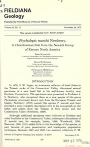 Cover of: Ptycholepis marshi Newberry by Schaeffer, Bobb
