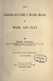 Cover of: The American girl's home book of work and play