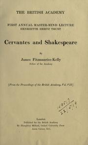 Cover of: Cervantes and Shakespeare.