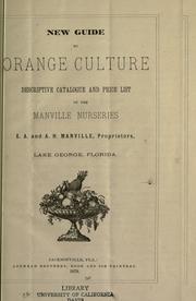 Cover of: New guide to orange culture by E. A. Manville