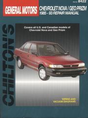 GM Prizm/Nova 1985-93 by The Nichols/Chilton Editors