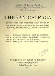 Cover of: Theban ostraca by 